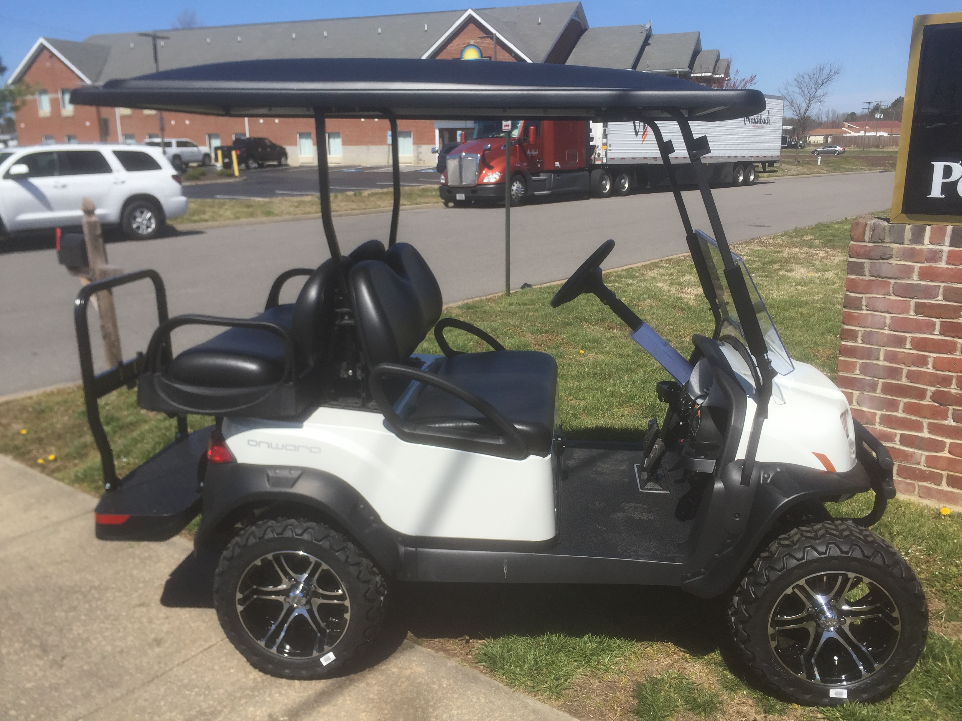 2019 Club Car Onward Lifted Electric Golf Car White Peebles Golf Cars