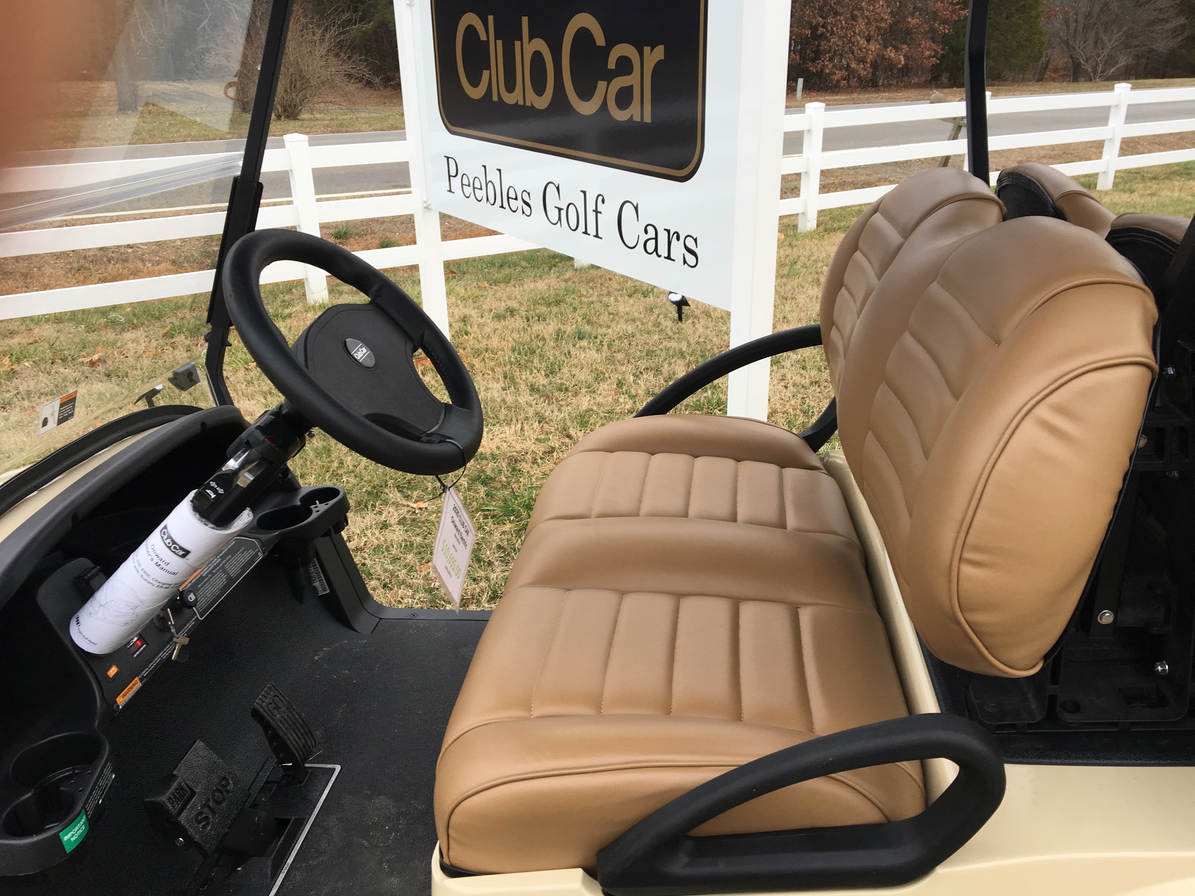 2020 Club Car Onward Lifted Electric PTV Metallic Beige Peebles