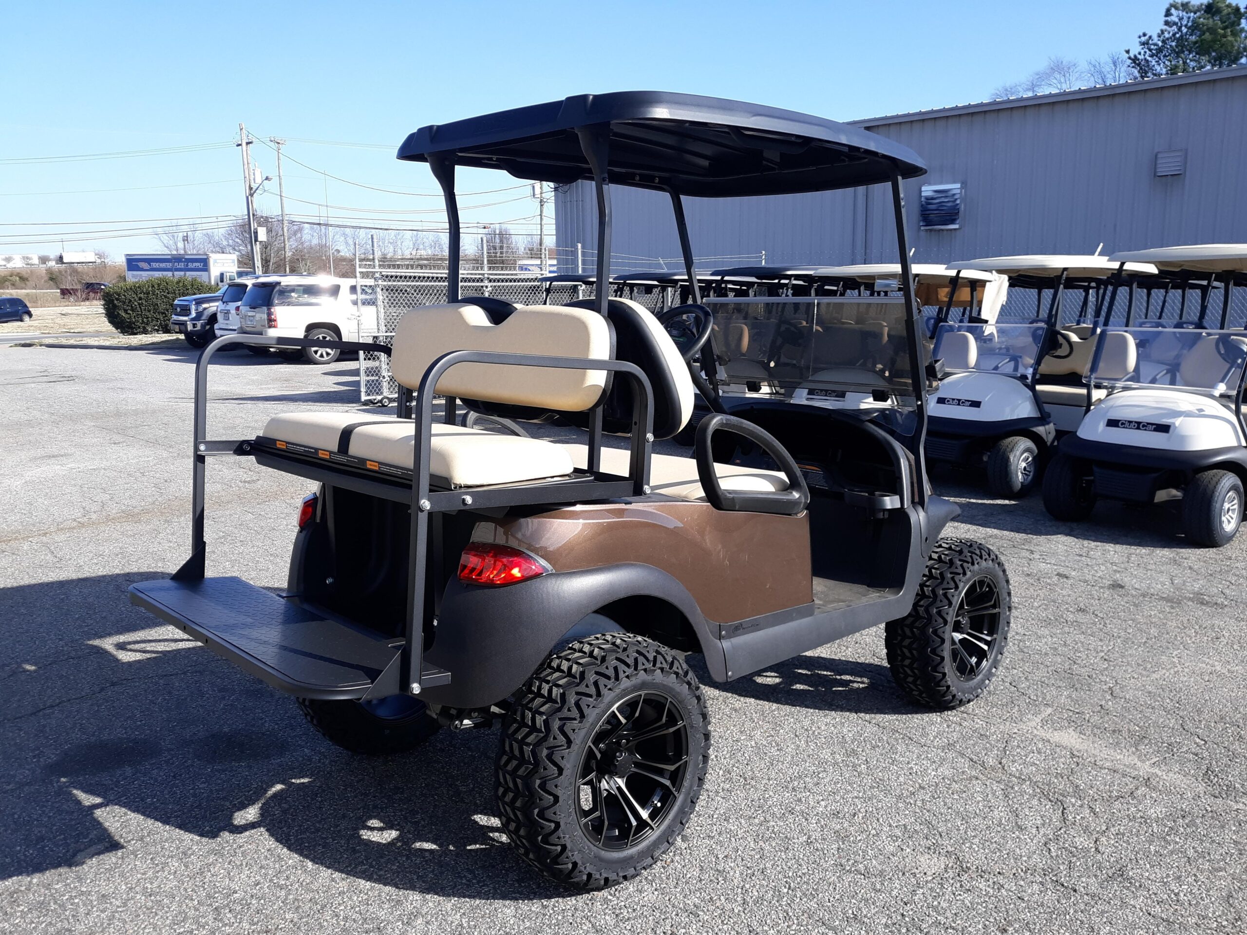 2017 Club Car Precedent Lifted Electric Golf Car Mocha Peebles Golf