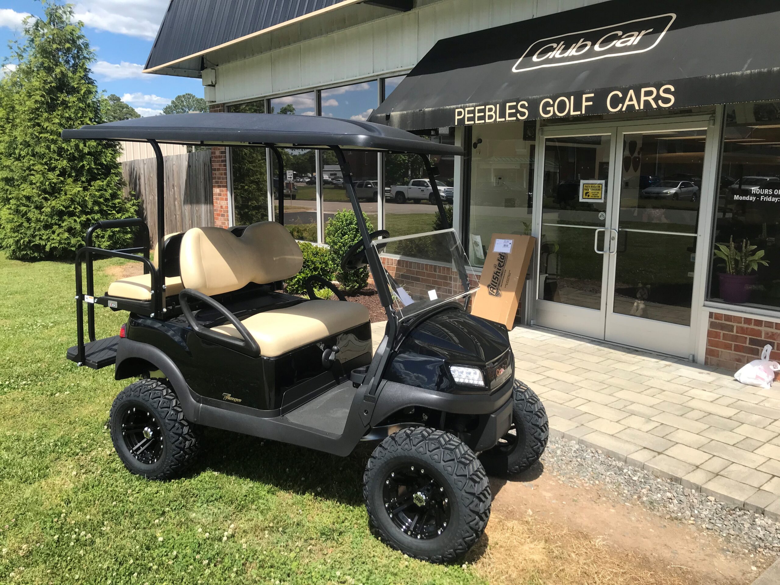 2021 Club Car Tempo 4Passenger Lifted Gas Golf Car Black Peebles