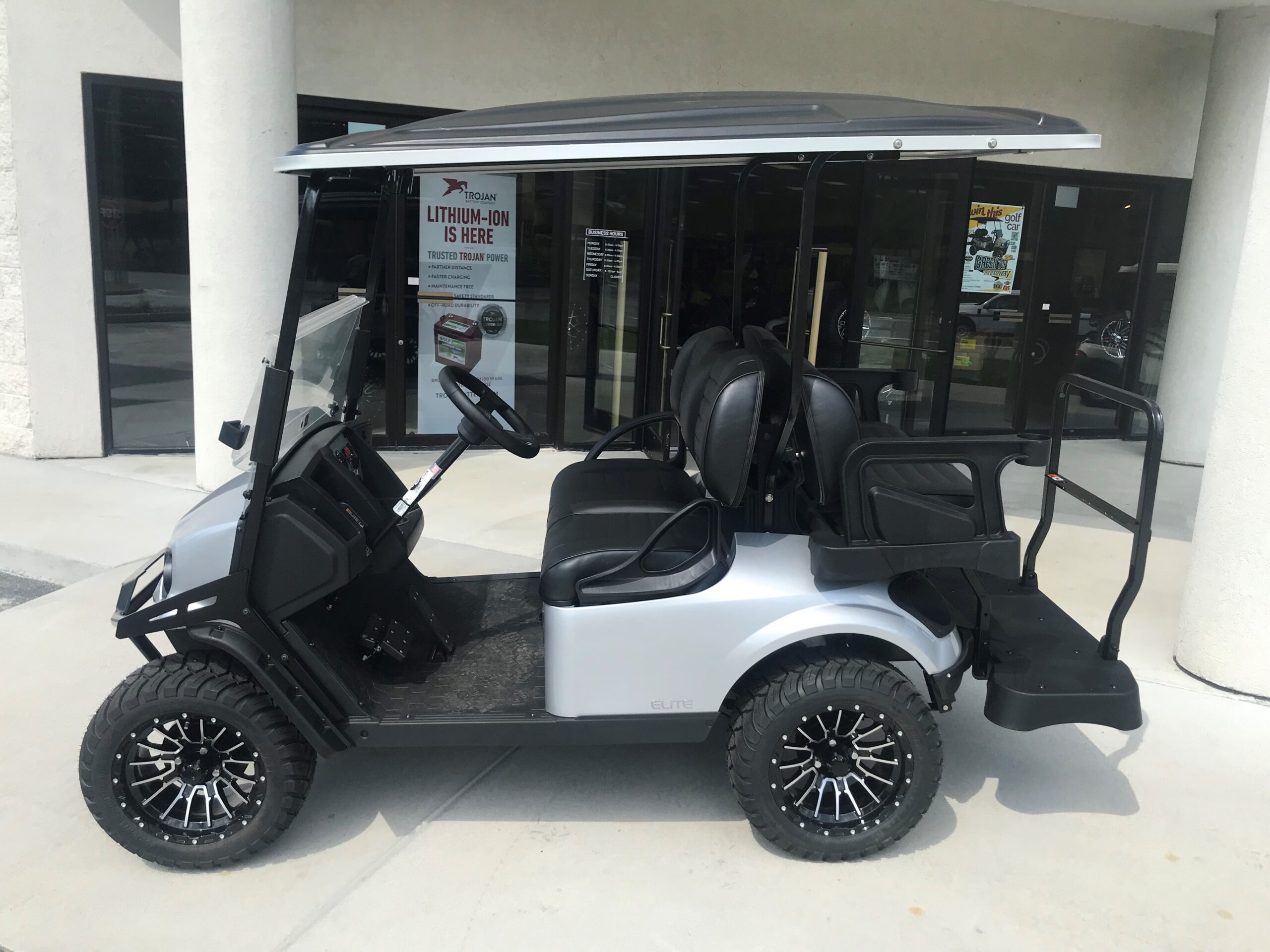 2023 EZGO Express S4 Elite Lithium Golf Car Platinum Peebles Golf Cars