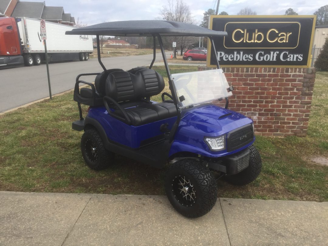 2013 Club Car Lifted Gas Golf Cart Blue Alpha Peebles Golf Cars