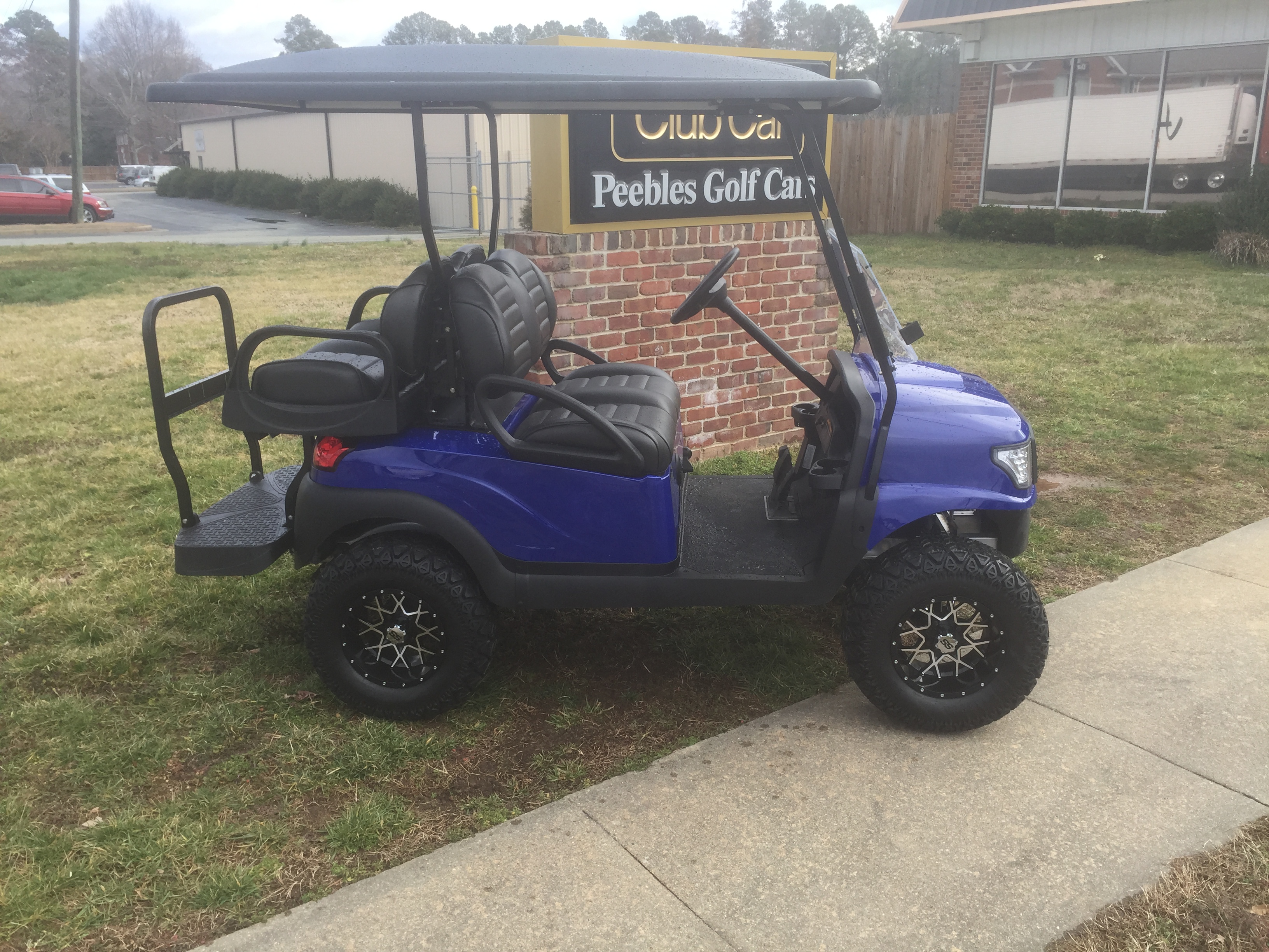 2013 Club Car Lifted Gas Golf Cart Blue Alpha Peebles Golf Cars