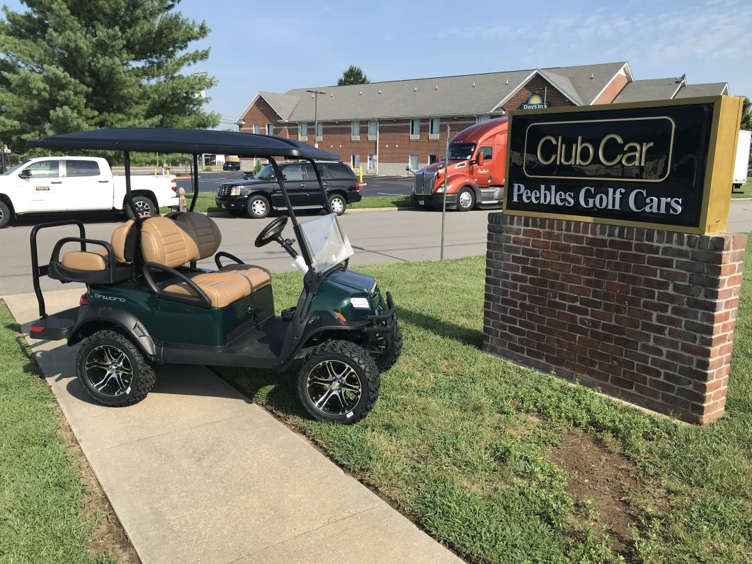 2020 Club Car Onward Lifted Electric PTV Metallic Jade Peebles Golf