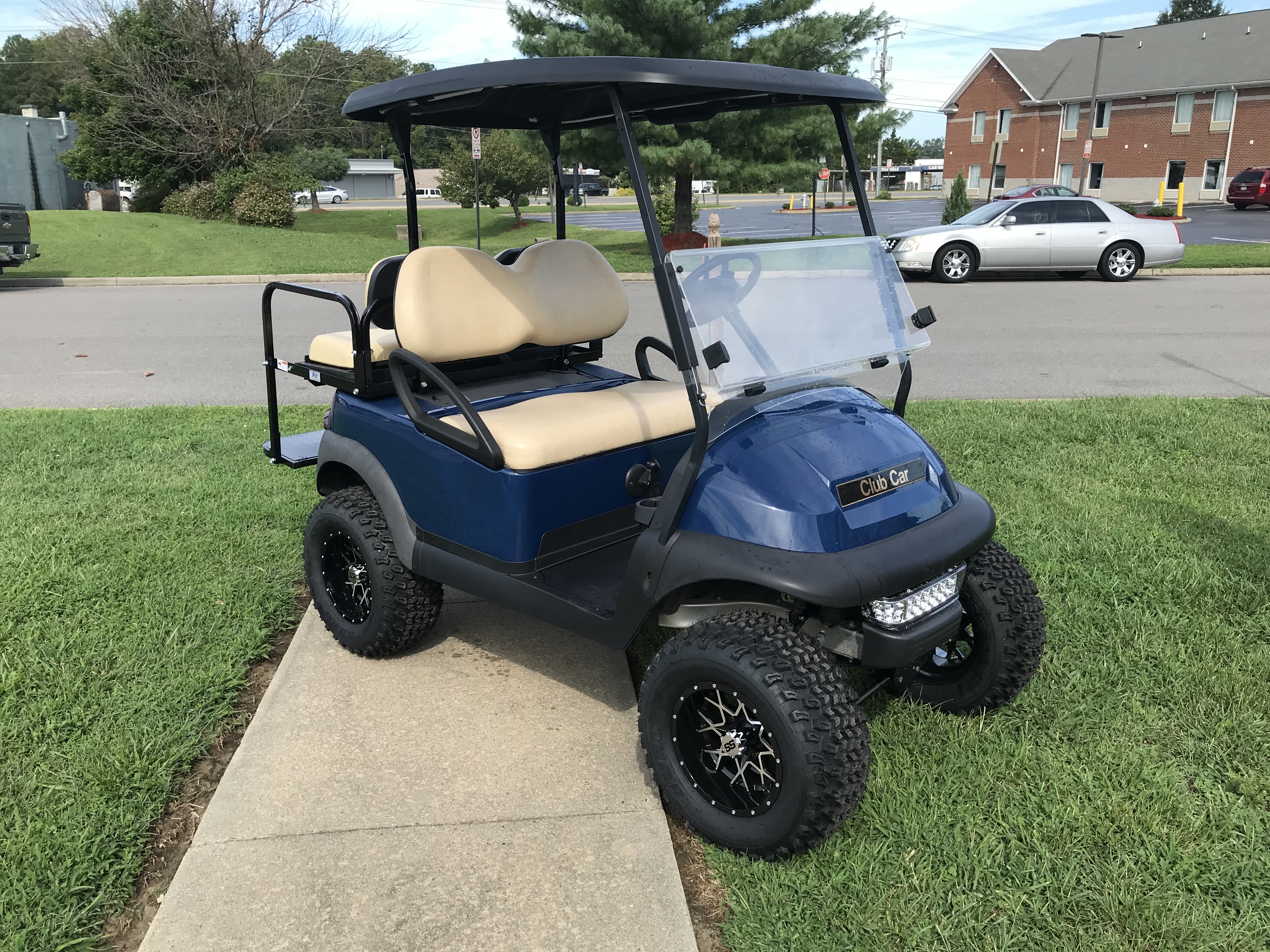 2014 Club Car Lifted Gas Golf Car Blue Peebles Golf Cars