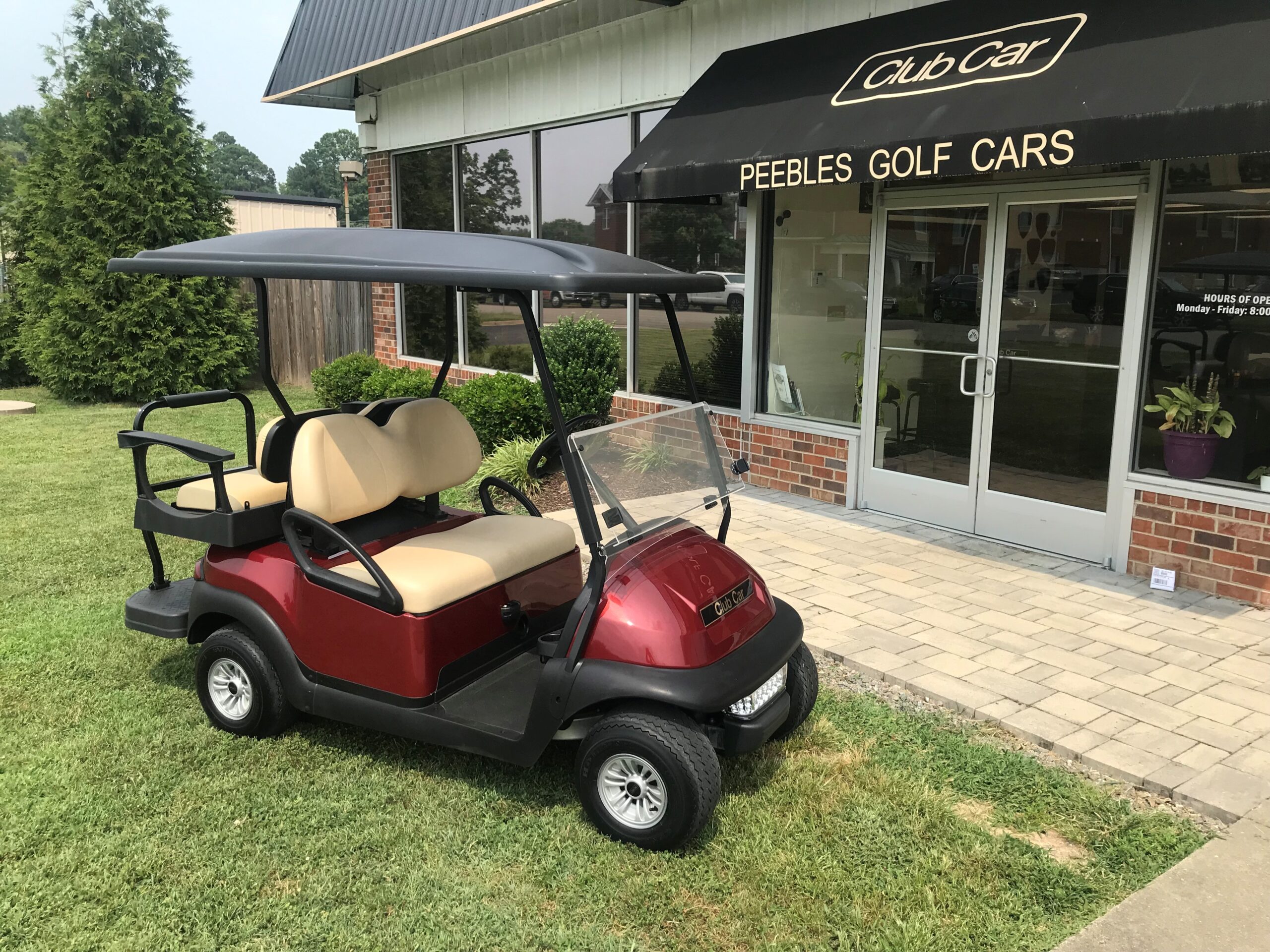 2018 Club Car 4pass Electric Golf Car Candy Apple Red Peebles Golf Cars